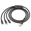 Hoco - Hoco 3 in 1 Fast Charging Cable U104 - Cle Market