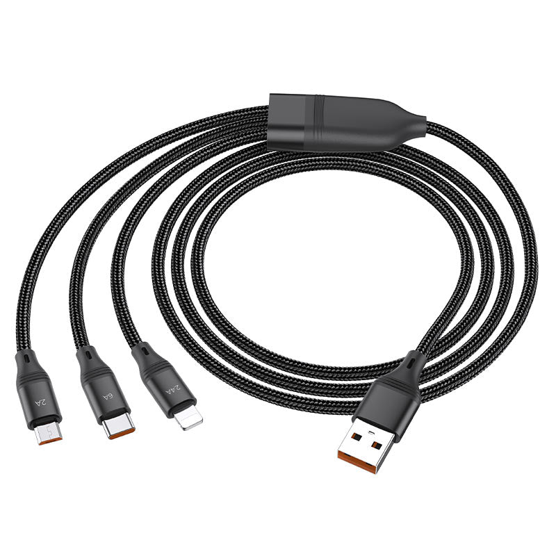 Hoco - Hoco 3 in 1 Fast Charging Cable U104 - Cle Market