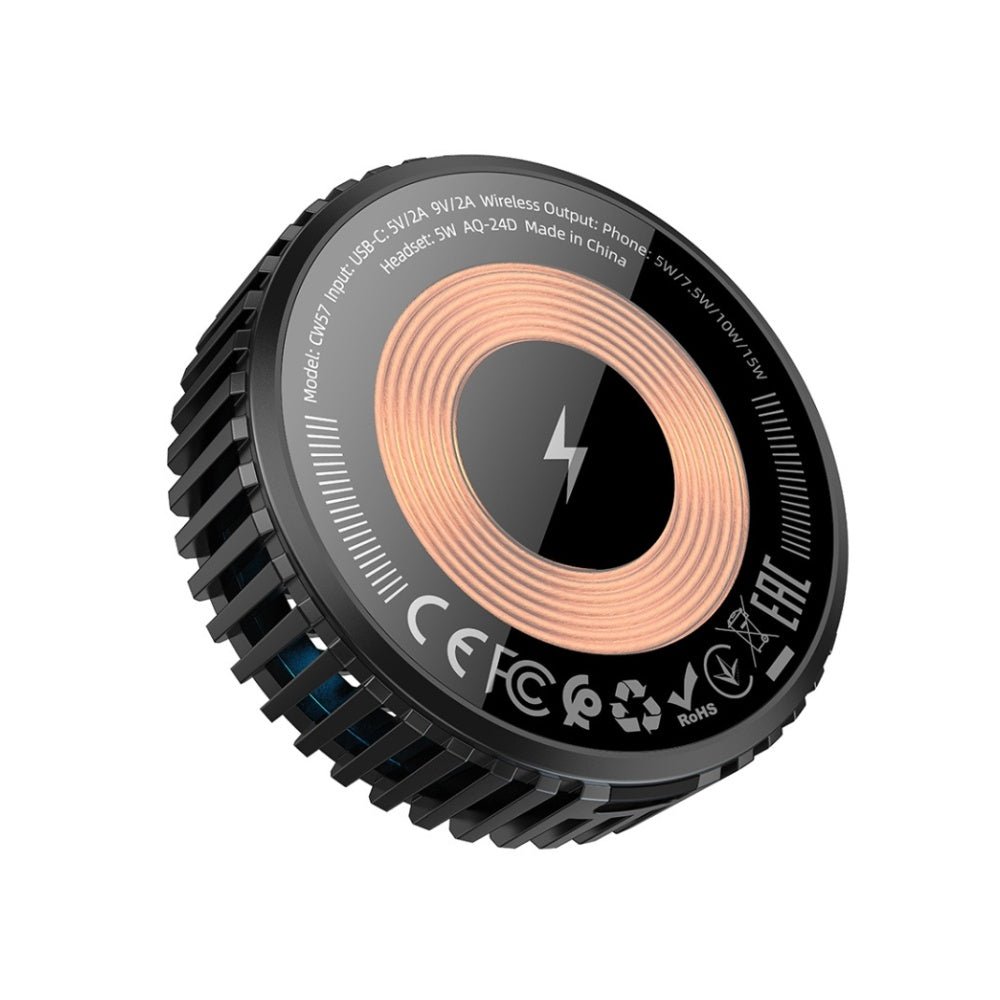 Hoco - Hoco Air Cooled 15W Magnetic Fast Wireless Charger CW57 - Cle Market