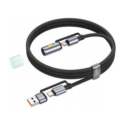 Hoco - Hoco All in One Charging Cable USB - C with Led Light U138 - Cle Market
