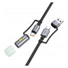 Hoco - Hoco All in One Charging Cable USB - C with Led Light U138 - Cle Market
