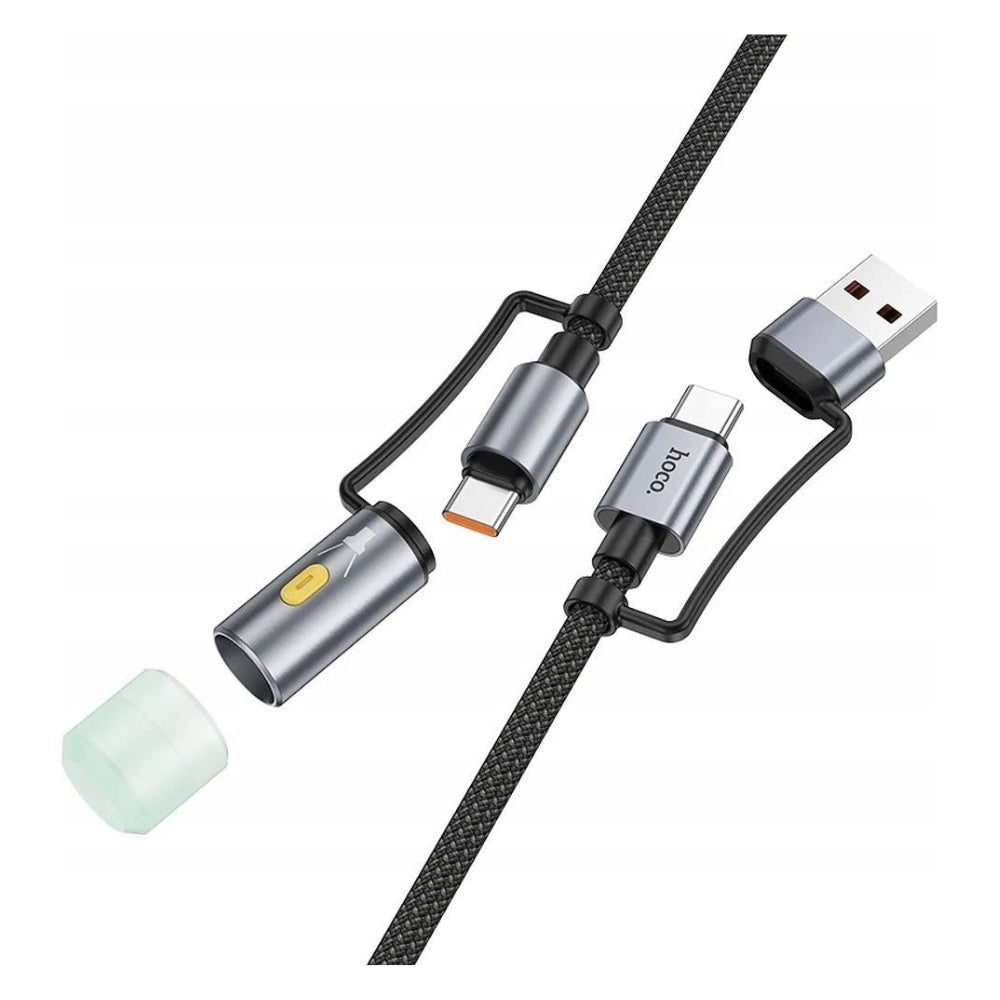 Hoco - Hoco All in One Charging Cable USB - C with Led Light U138 - Cle Market