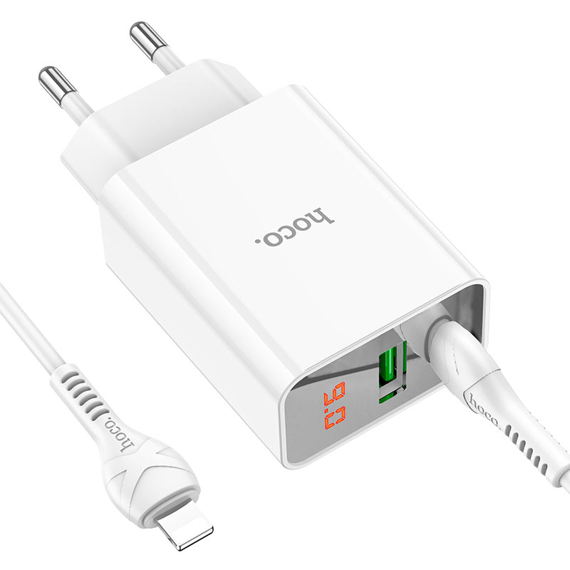 Hoco - Hoco C100A PD 20W Wall Charger Set with Lightning Cable - Cle Market