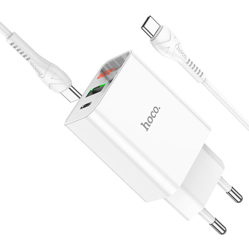 Hoco - Hoco C100A PD 20W Wall Charger Set with USB - C Cable - Cle Market