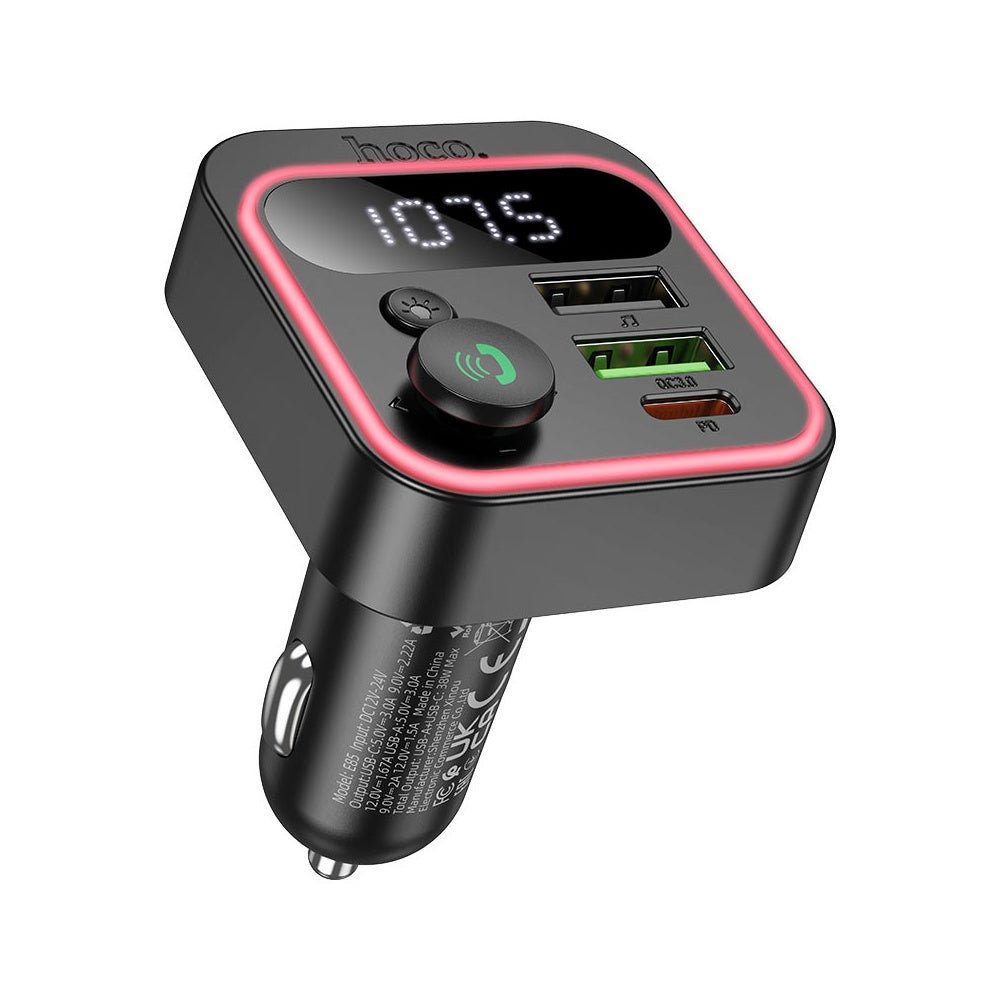 Hoco - Hoco Car Charger PD20W QC3.0 with FM Transmitter E85 - Cle Market