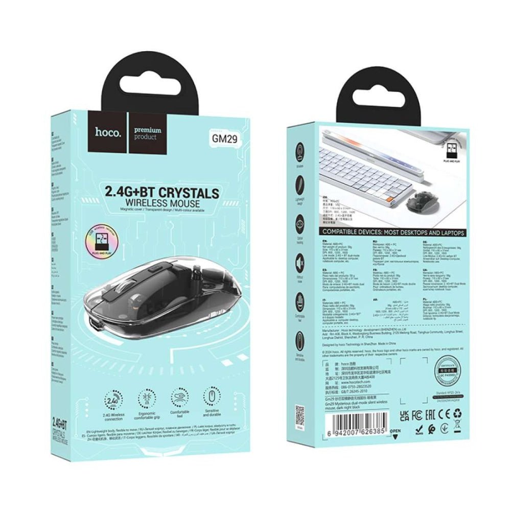 Hoco - Hoco Crystals Dual Mode Wireless Mouse GM29 - Cle Market