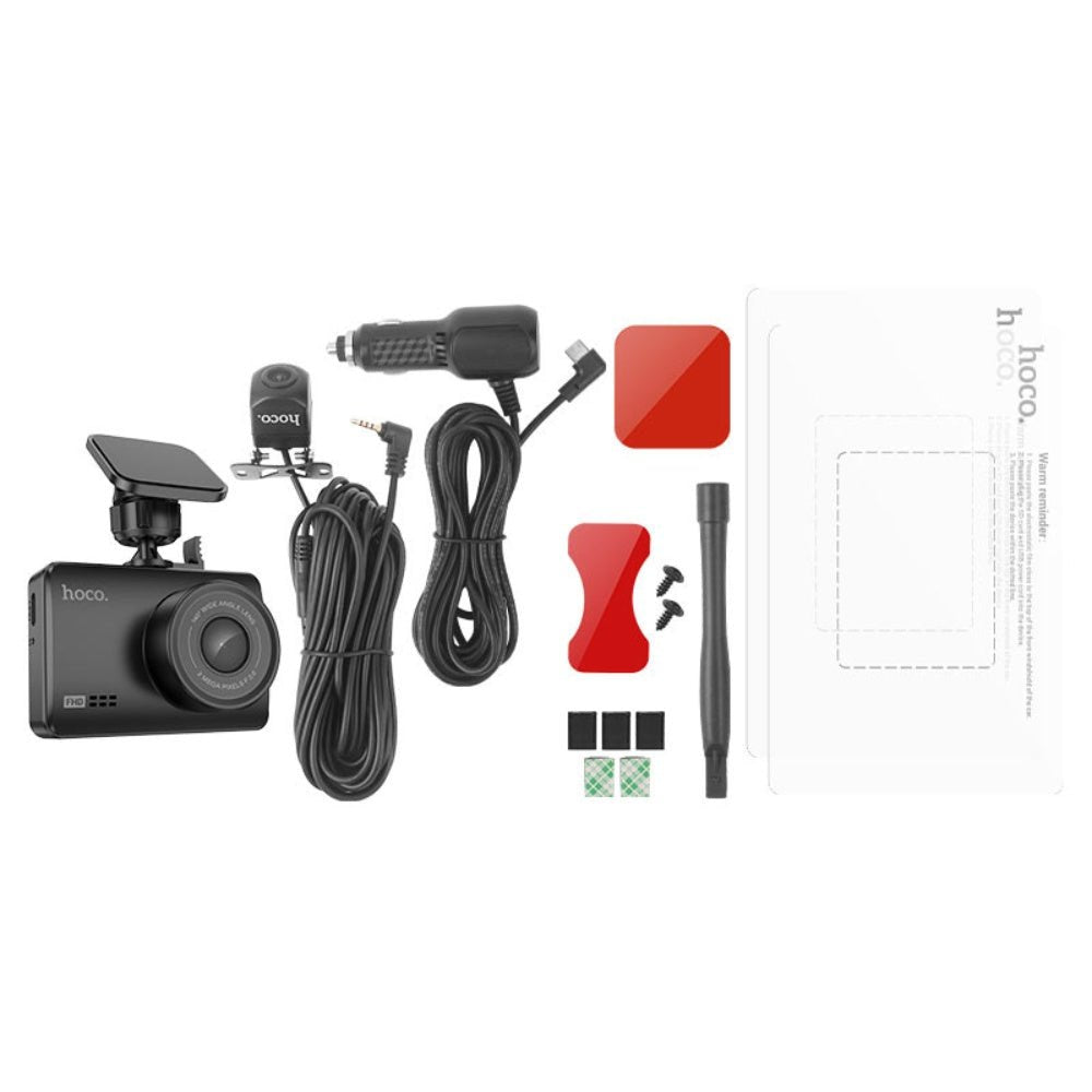 Hoco - Hoco Dash Cam Dual Channel Driving Recorder DV3 - Cle Market