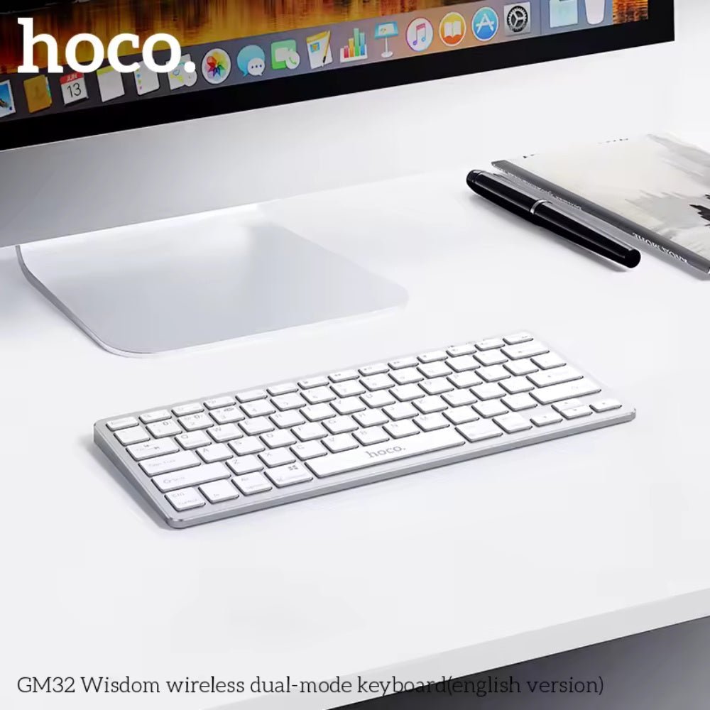 Hoco - Hoco Dual Mode Wireless Slim Keyboard GM32 - Cle Market