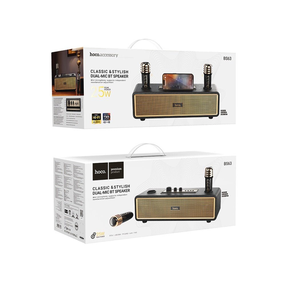 Hoco - Hoco Graceful Wireless Dual - Mic Portable Karaoke Speaker BS63 - Cle Market