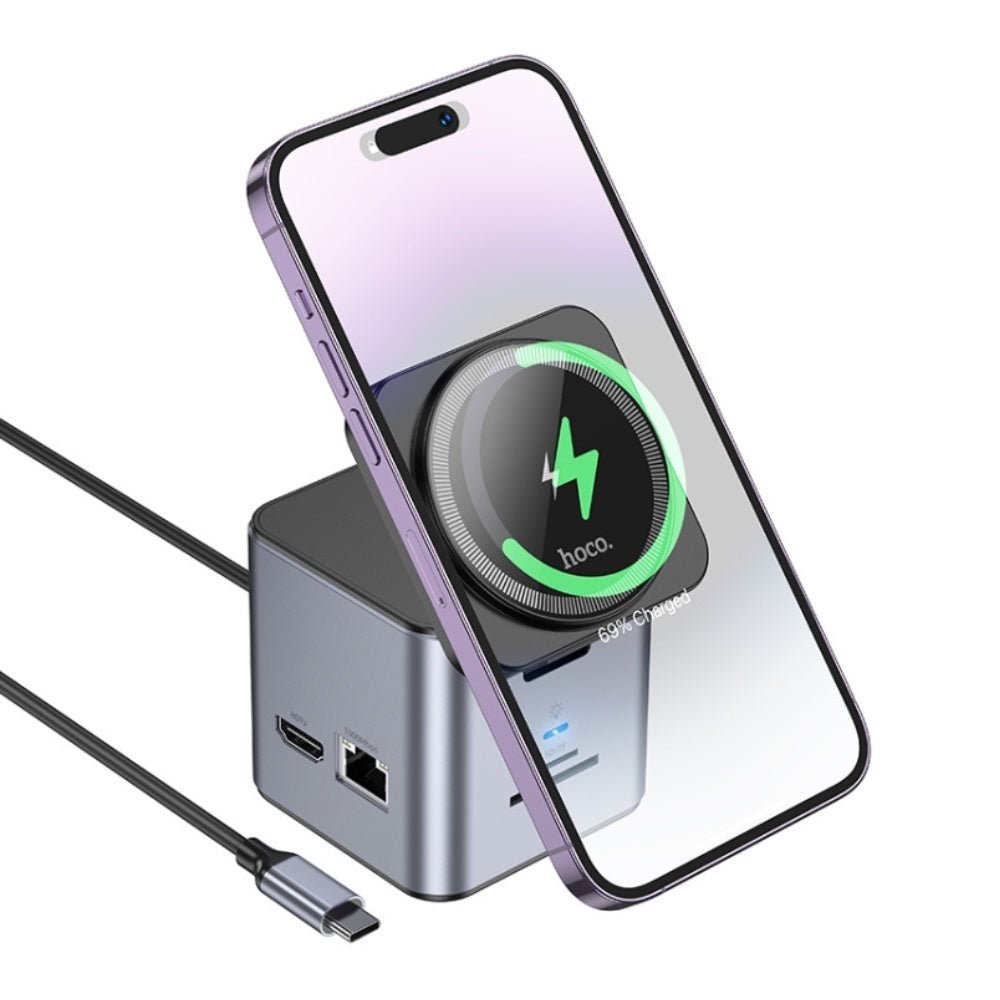 Hoco - Hoco HB49 9 - in - 1 Docking Station 100W HDMI Ethernet - Cle Market