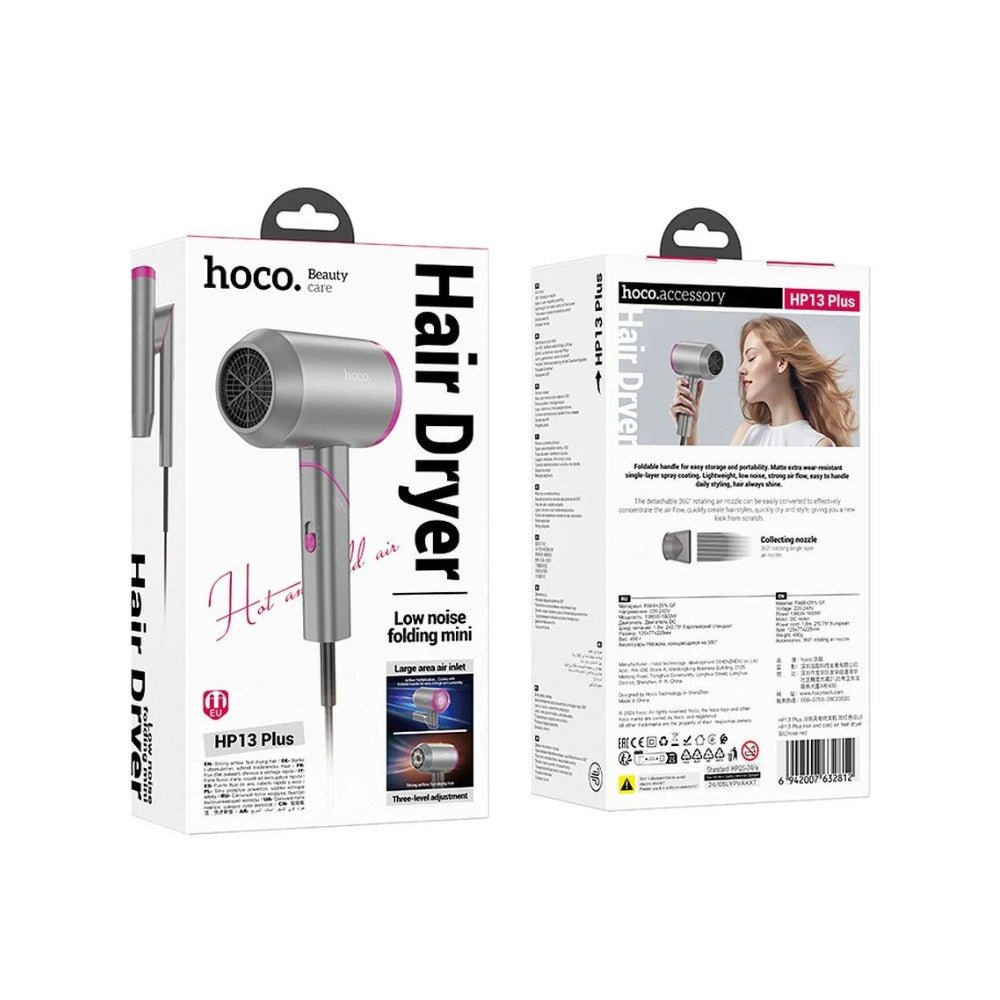 Hoco - Hoco Hot and Cold Air Foldable Hair Dryer HP13 Plus - Cle Market