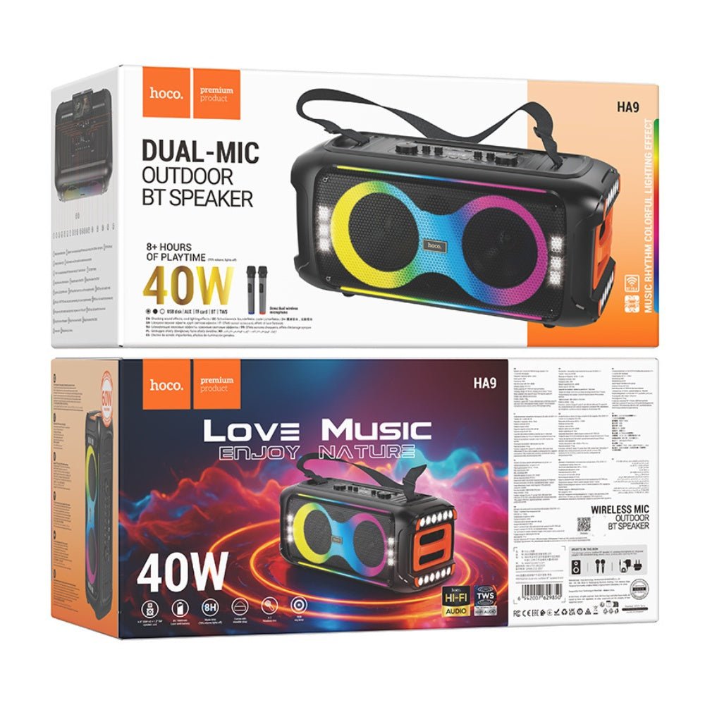 Hoco - Hoco Kayman Dual - Mic Outdoor Portable Speaker HA9 - Cle Market