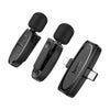 Hoco - Hoco L15 Dual Wireless Microphone Clip - ON Lightning and USB - C - Cle Market