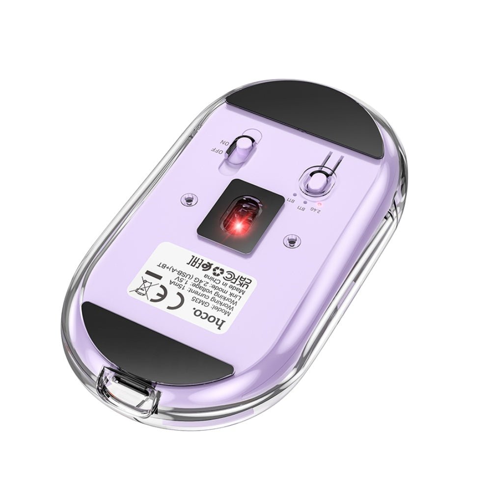 Hoco - Hoco Magnetic Silent Transparent Mouse GM35 - Cle Market