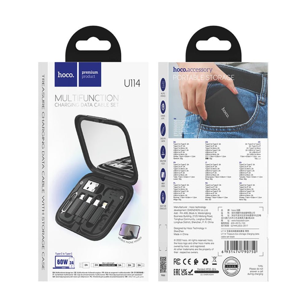 Hoco - Hoco Multifunction Charging Data Cable Set 60W U114 - Cle Market
