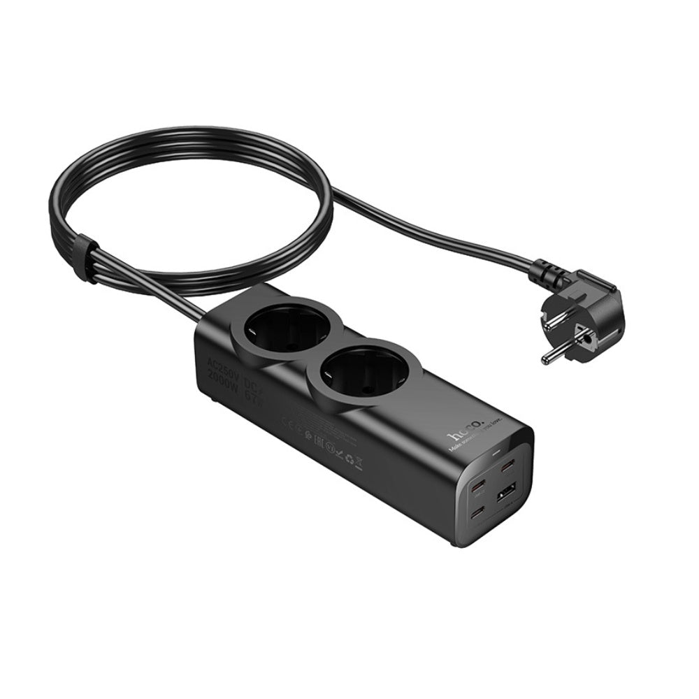Hoco - Hoco MultiFunction Power Socket 2000W NS10 - Cle Market