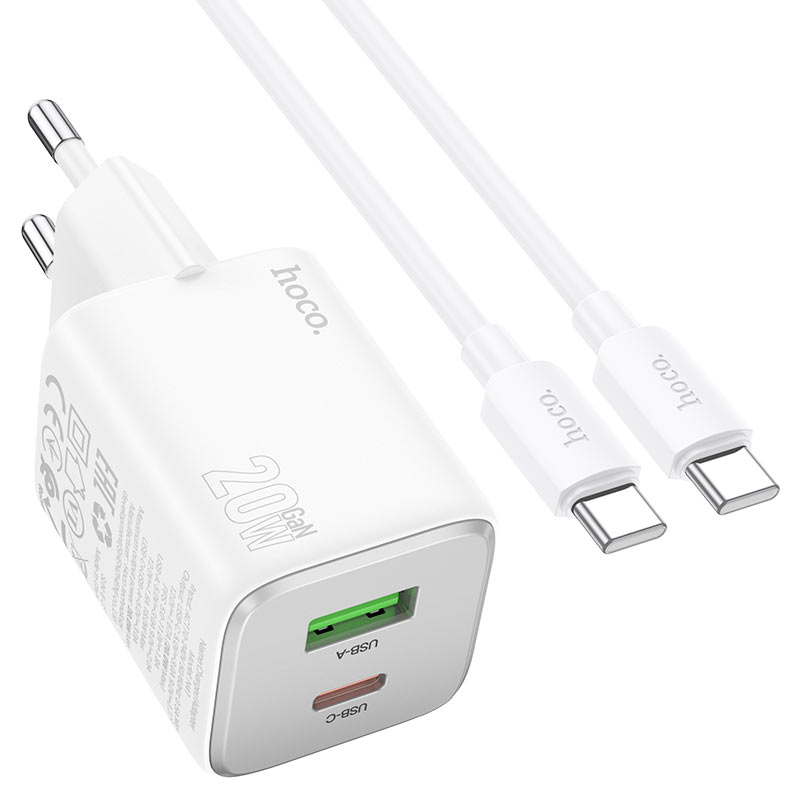 Hoco - Hoco N41 PD 20W Fast Charger Set - Cle Market