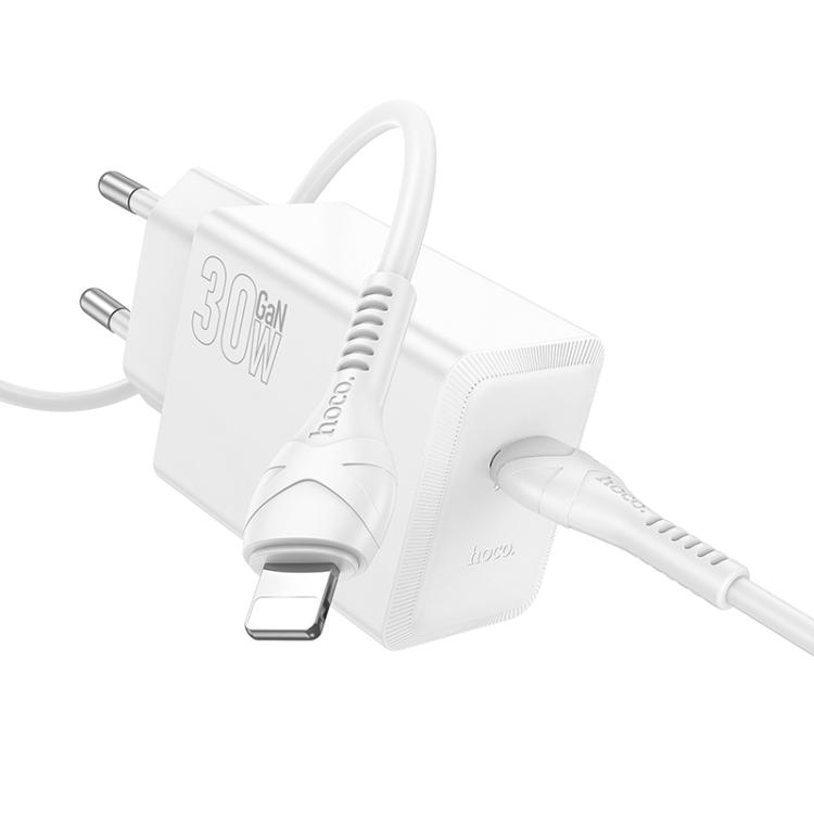 Hoco - Hoco N70 Nuevo USB - C to Lightning 30W Adapter with Cable - Cle Market