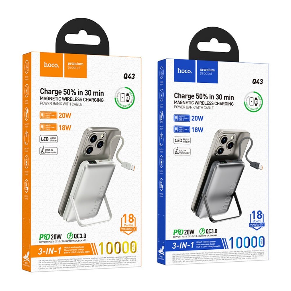 Hoco - Hoco PD20W Magnetic Power Bank 10000mAh Q43 - Cle Market