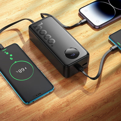 Hoco - Hoco PD20W Power Bank Built - in Cable 30000mAh J132B - Cle Market