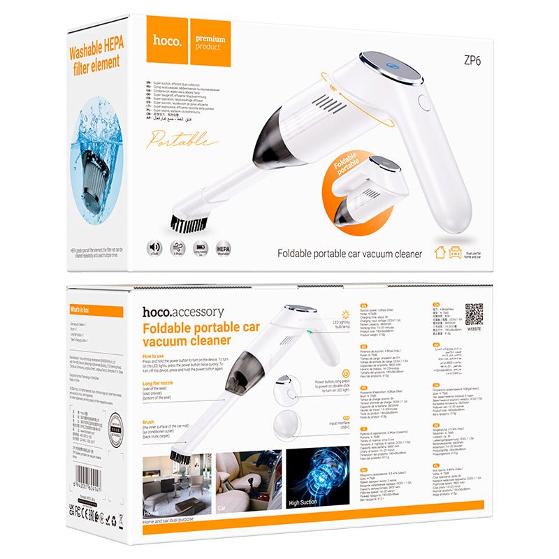 Hoco - Hoco Portable Vacuum Car Cleaner 55W ZP6 - Cle Market