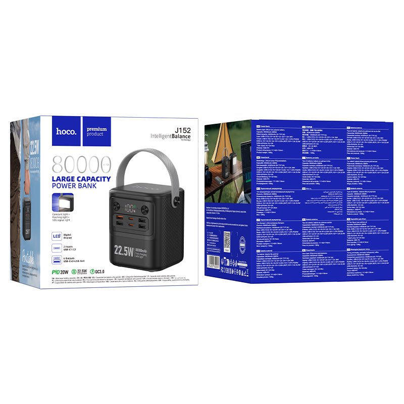 Hoco - Hoco Power Bank PD20W 80000mAh J152 - Cle Market