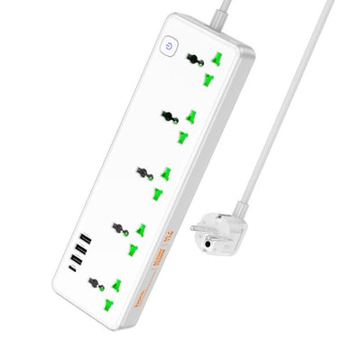 Hoco - Hoco Power Strip 5 Sockets With USB Outputs AC13A - Cle Market
