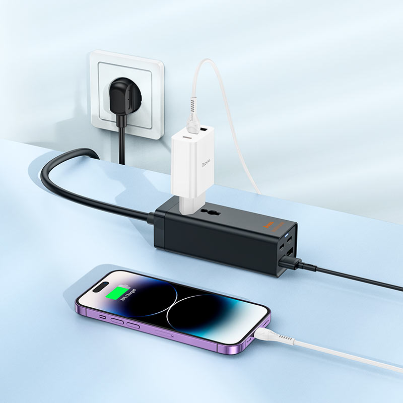 Hoco - Hoco Power Strip PD65W GaN and QC3.0 AC10A - Cle Market