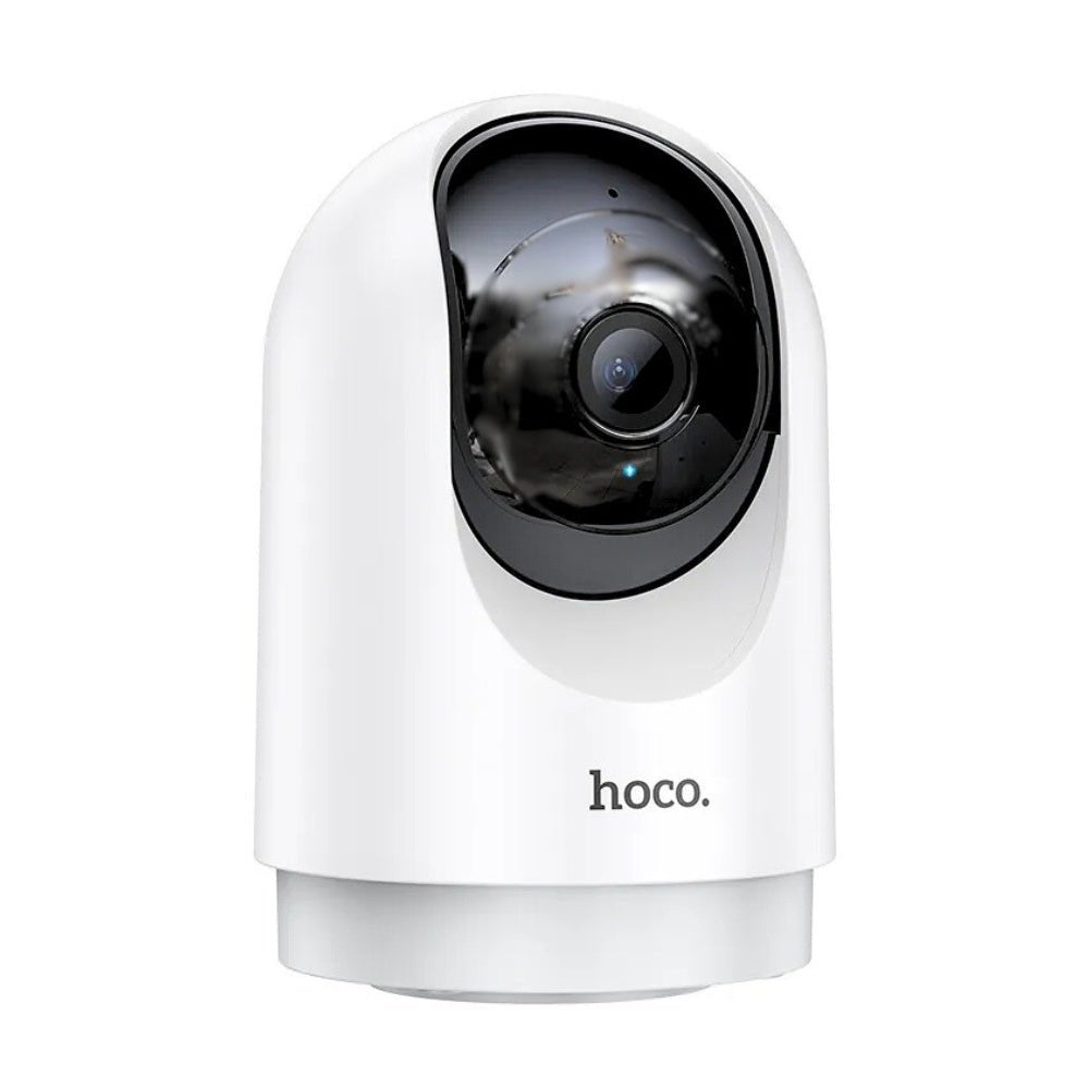 Hoco PTZ HD 3MP indoor camera with adjustable lens and sleek design, ideal for home surveillance.