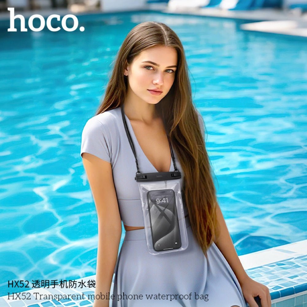 Hoco - Hoco Touch Control Transparent Waterproof Mobile Bag HX52 - Cle Market