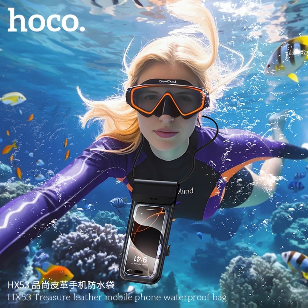 Hoco - Hoco Touch Control Waterproof Mobile Leather Bag HX53 - Cle Market