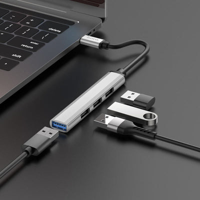 Hoco - Hoco USB Hub 4 in 1 USB - C to USB - A HB26 - Cle Market