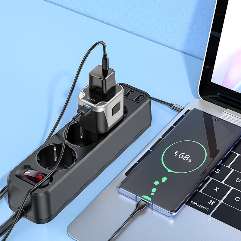 Hoco - Hoco Wall Charger with Plug Converter AC5 - Cle Market