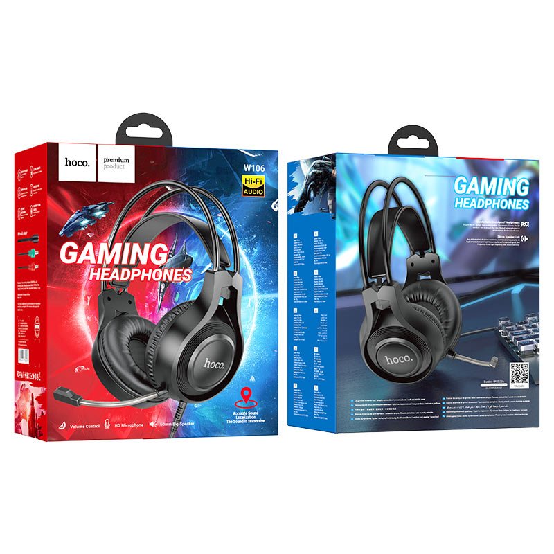 Hoco - Hoco Wired Gaming Headphones W106 Tiger - Cle Market
