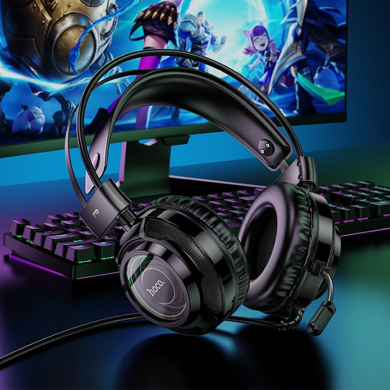 Hoco - Hoco Wired RGB Gaming Headphones W110 - Cle Market