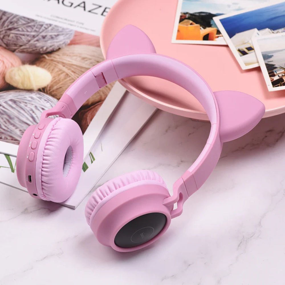 Hoco - Hoco Wireless Cat Ear Headphones W27 - Cle Market