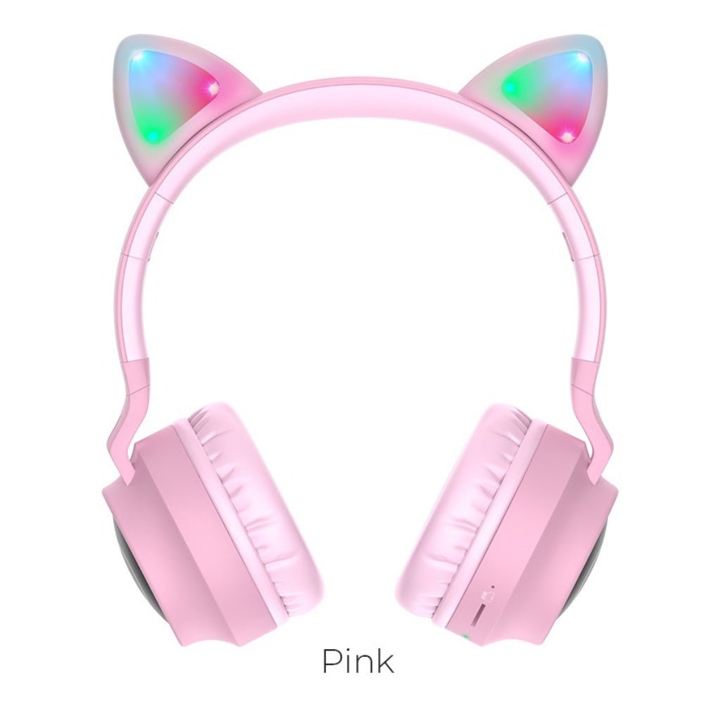 Hoco - Hoco Wireless Cat Ear Headphones W27 - Cle Market