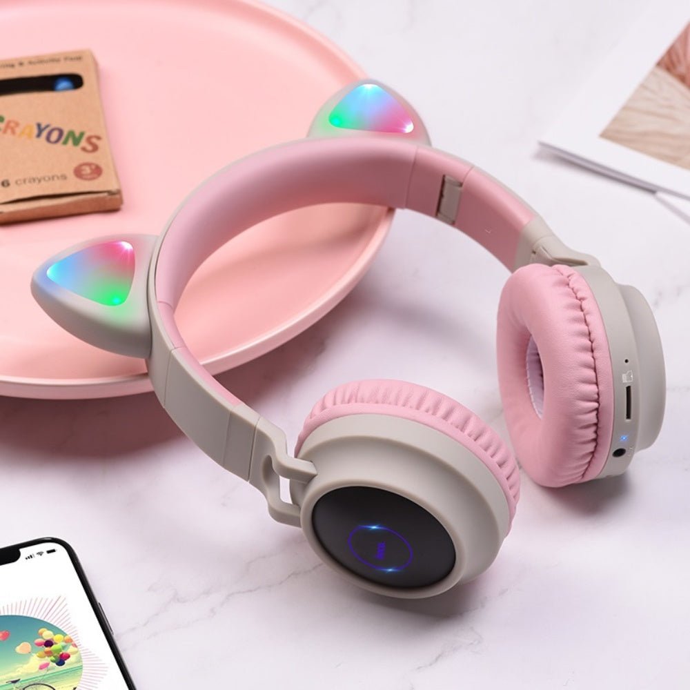 Hoco - Hoco Wireless Cat Ear Headphones W27 - Cle Market