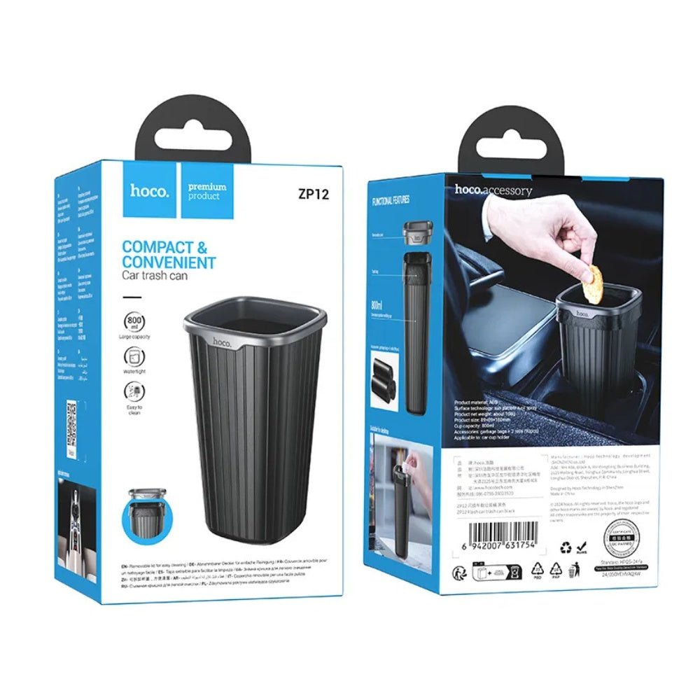 Hoco - Hoco ZP12 Compact Car Trash Can - Cle Market
