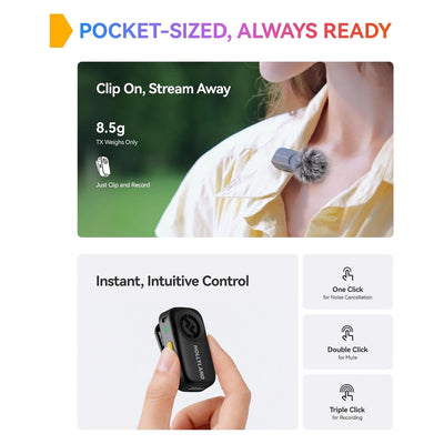 Hollyland LARK A2 Solo USB-C Wireless Microphone