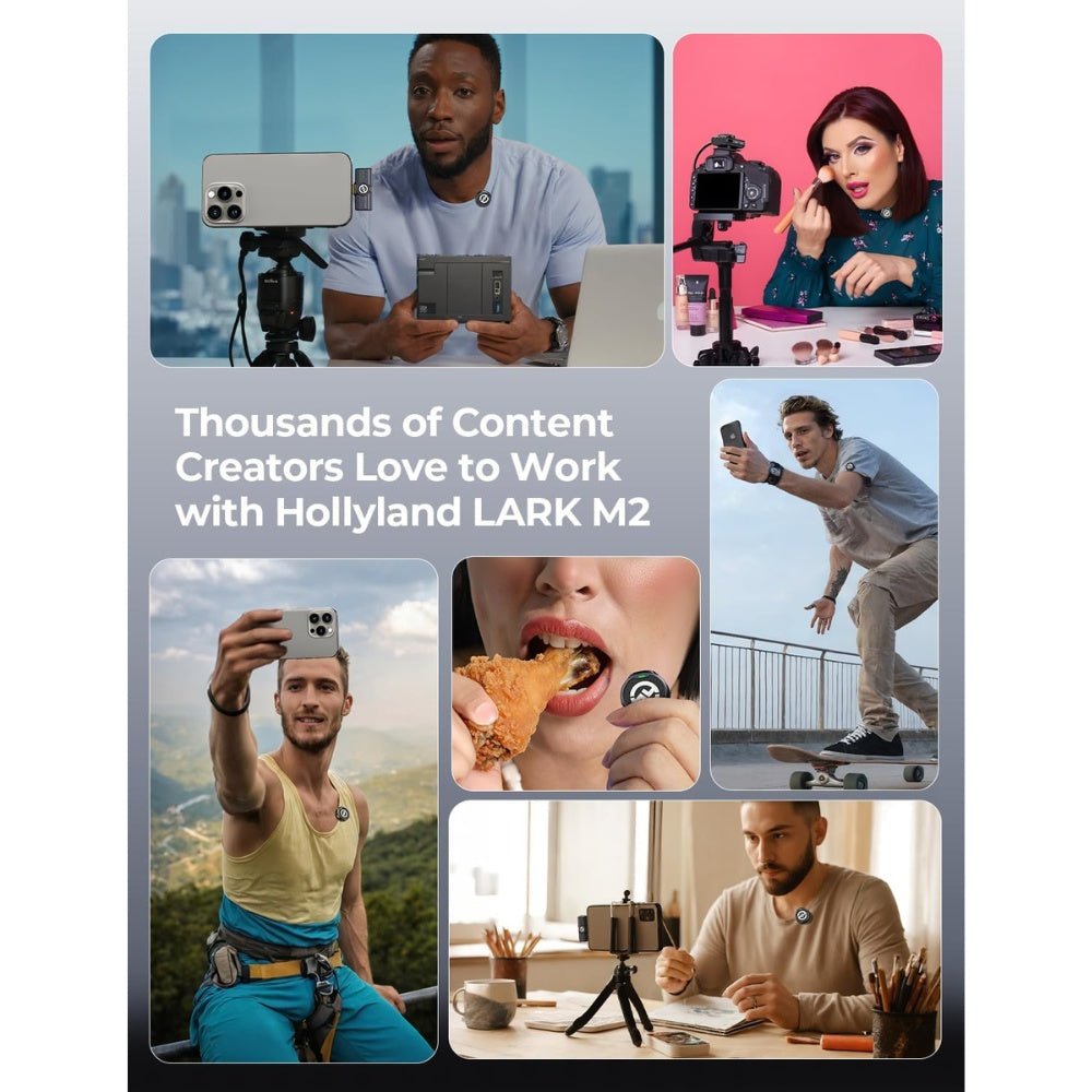Hollyland - Hollyland Lark M2 Wireless Lavalier Microphone Combo - Cle Market