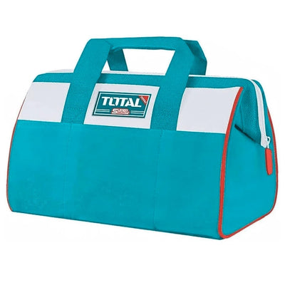 Total THT261625 fabric tool bag with carrying handles and zippered opening