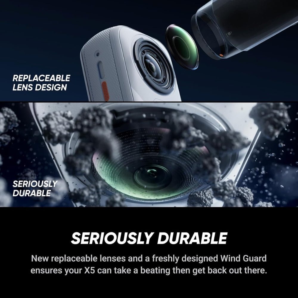 Insta360 - insta360 X5 8K 360 Action Camera - Satin White Limited Edition - Cle Market