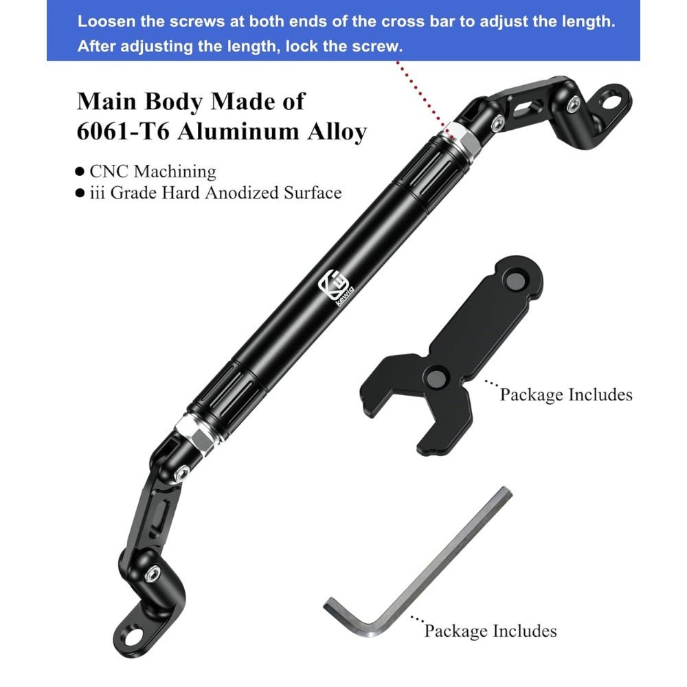Kewig - Kewig Motorcycle Cross Bar Length Adjustable HB6 - Cle Market