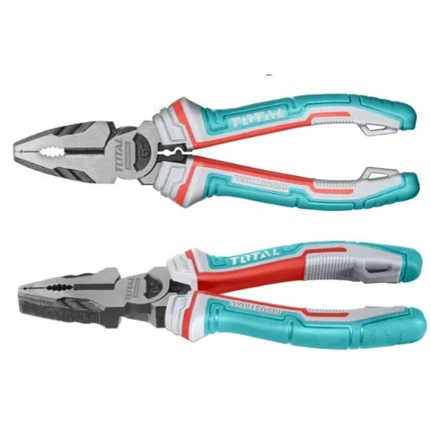 Total THT210606S combination pliers with gripping jaws, cutting edges and ergonomic handles