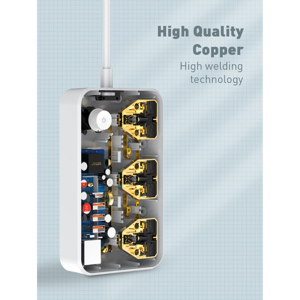 Ldnio - Ldnio 3 AC Outlets EU Power Strip SC3412 2500W - Cle Market