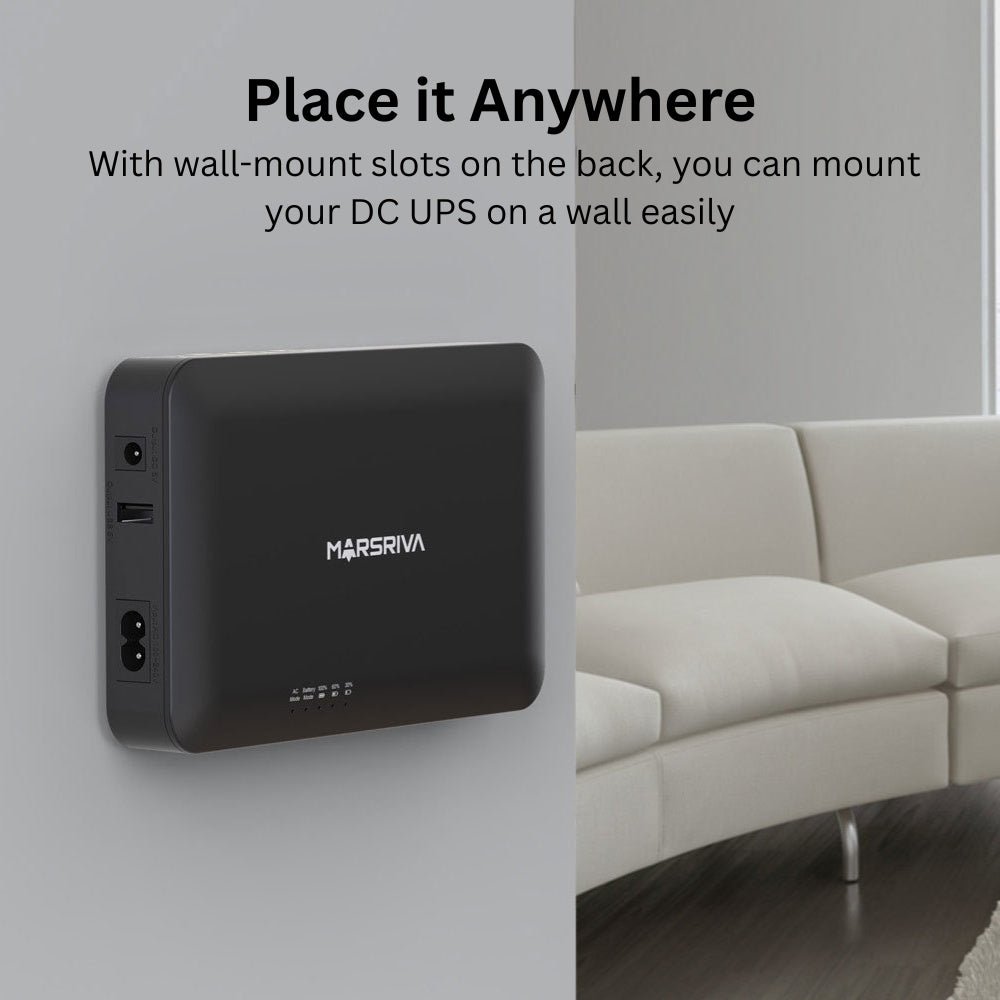 Marsriva - Marsriva Smart Mini DC UPS 18W 10000mAh KP1 - Cle Market