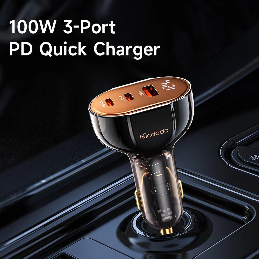 Mcdodo - Mcdodo 100W 3 - Port PD Car Charger - Cle Market