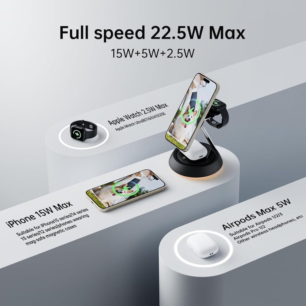 Mcdodo - Mcdodo 3 - in - 1 15W Night Light Magnetic Wireless Charger - Cle Market