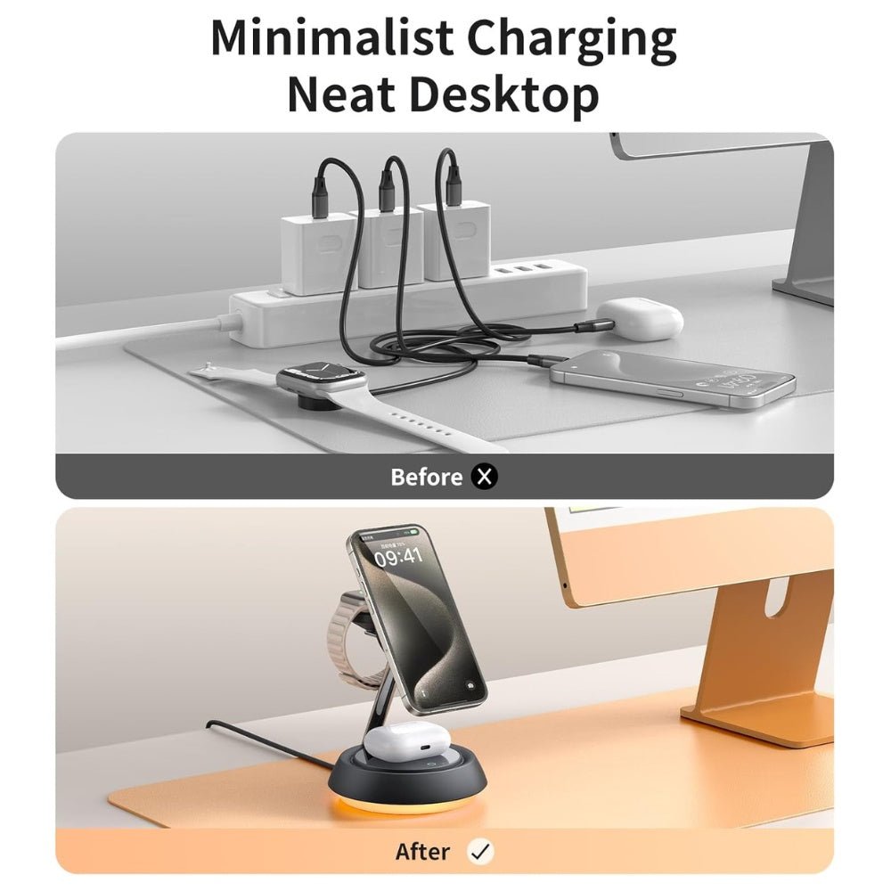 Mcdodo - Mcdodo 3 - in - 1 15W Night Light Magnetic Wireless Charger - Cle Market
